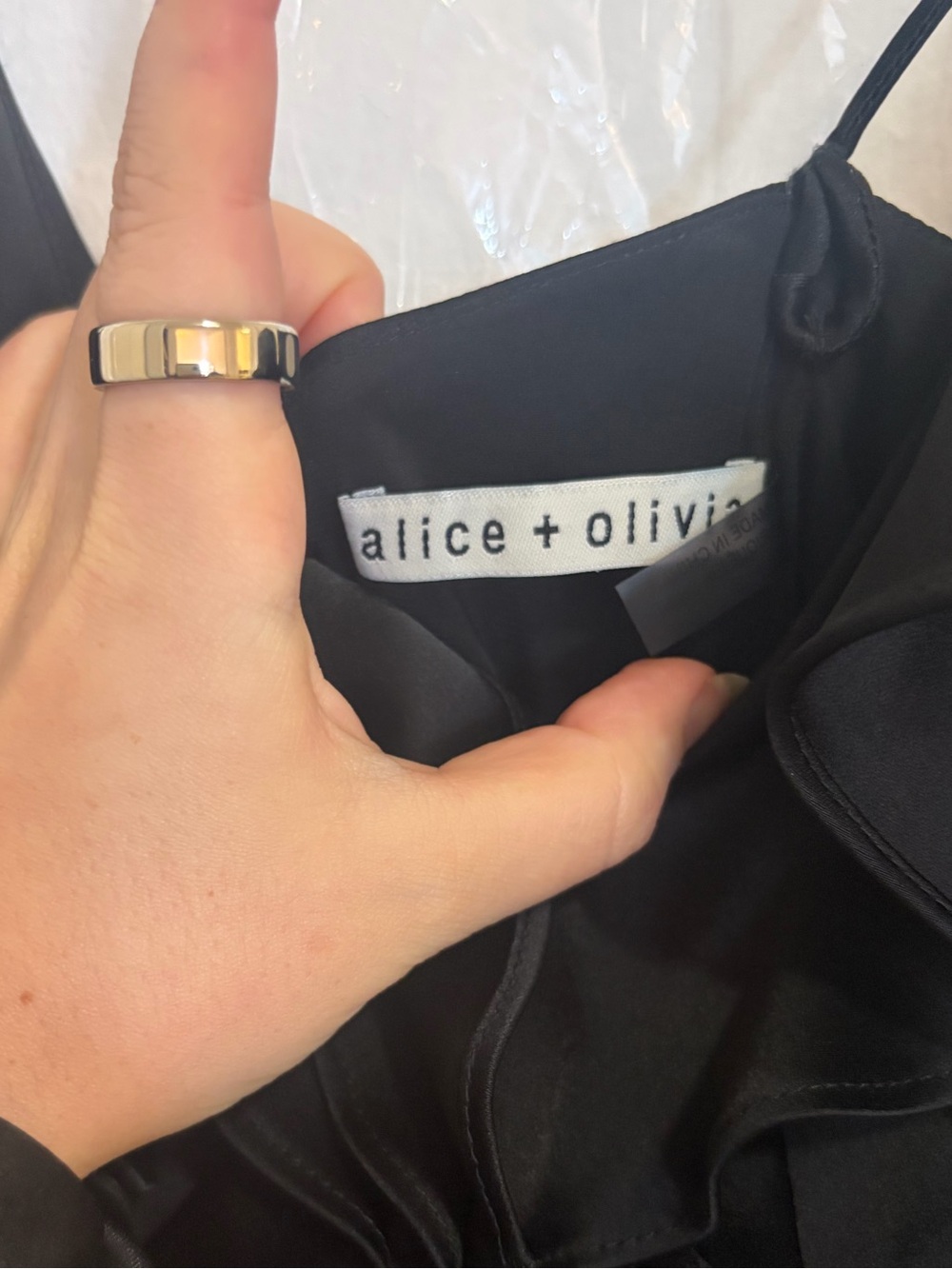 Alice + olivia Black Gown (satin) Evening Dress - Picture 4 of 9
